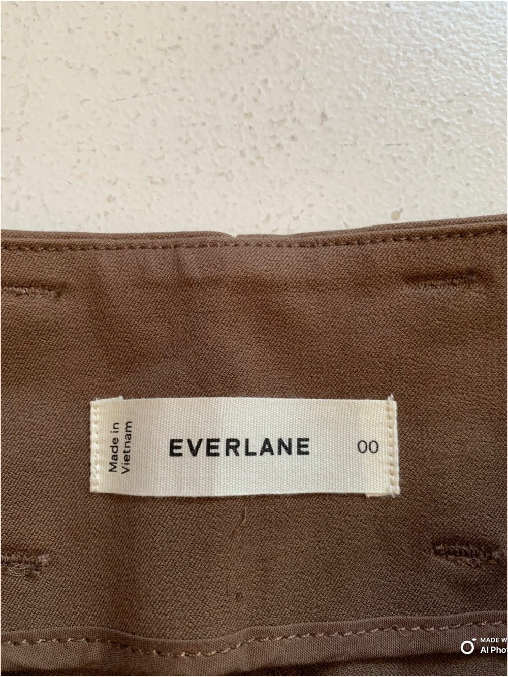 Everlane Cocoa Brown Bi-Stretch Utility Pant Size 00 NWT Fall Casual - Picture 13 of 17